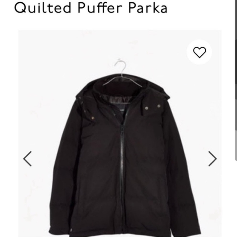 MADEWELL BLACK QUILTED PUFFER PARKA - Picture 2 of 15